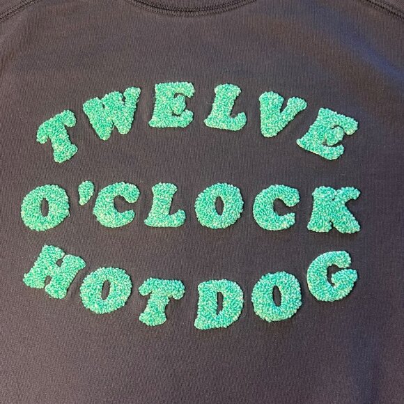 Scotch & Soda Medium "Twelve O'Clock Hotdog" Sweatshirt Blue Long Sleeve Crew - Picture 4 of 16